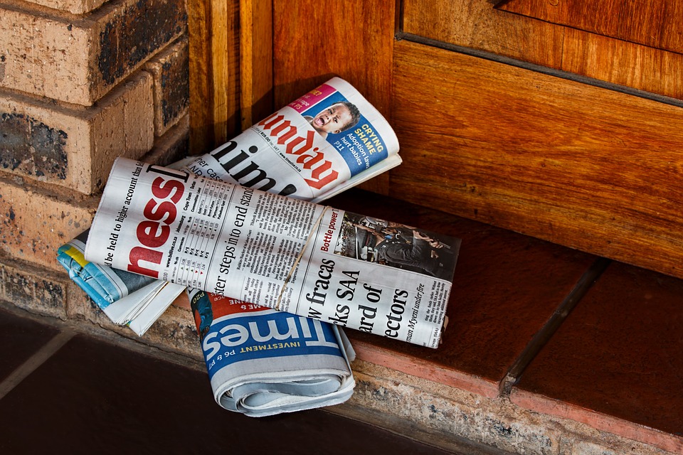 newspaper pile